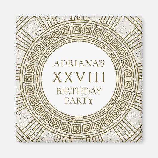 Oude Rome Verjaardagsfeest met stenen elementen Magneet (Voorkant)