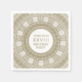 Oude Rome Verjaardagsfeest met stenen elementen Servet