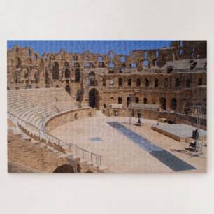 Oude Romeinse amfitheater El Jem ruïneert Tunesië Legpuzzel