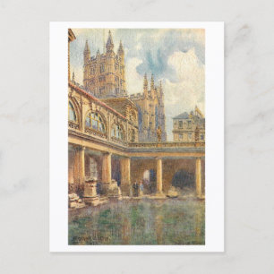 Oude Romeinse baden, Bath, Engeland Briefkaart