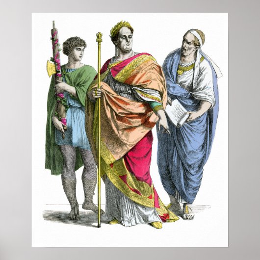 Oude Romeinse keizer Poster (Voorkant)
