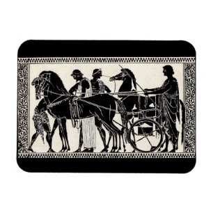 Oude Romeinse mannen en paarden Magneet