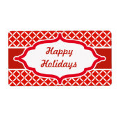 Oude Rood Aangepaste Vakantie Labels (Voorkant)