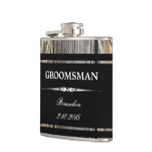 Oude Rood Zwarte GroOMSMAN Wedding Flask Heupfles (Links)