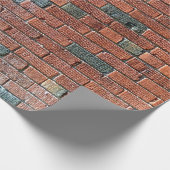 Oude roodbaars/Brownish Brick Wall Cadeaupapier (Hoek)