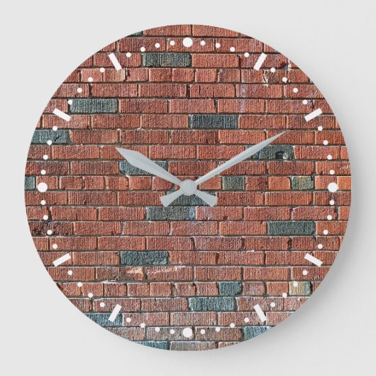 Oude roodbaars/Brownish Brick Wall Grote Klok (Voorkant)