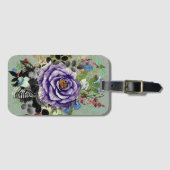 Oude Roos Bagagelabel (Voorkant (horizontaal))