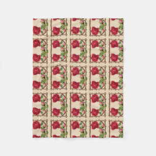 Oude roos roestige Victoriaanse Antieke Klassieker Fleece Deken