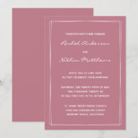 Oude Roos roze minimalistische weddenschappen