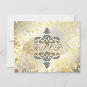 Oude Roos RSVPs vereisen 5x7 trouwuitnodigingen RSVP Kaartje