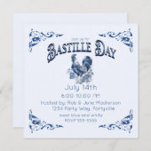 Oude Rooster van Quatorze Juillet Kaart (Voorkant / Achterkant)