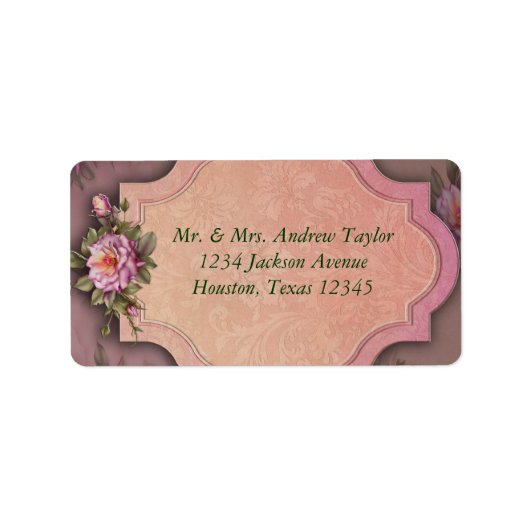 Oude rosetiketlabels etiket (Voorkant)