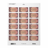 Oude rosetiketlabels etiket (Full Sheet)