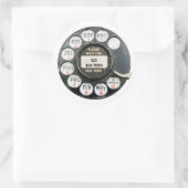 Oude Roterende telefoonwijzerplaat, bewerk telefoo Ronde Sticker (Tas)