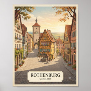 Oude Rothenburg Duitsland Reisposter Poster