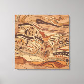 oude rotskunst canvas afdruk (Voorkant)