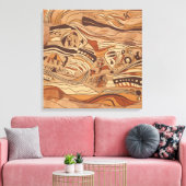 oude rotskunst canvas afdruk (Insitu (Woonkamer))