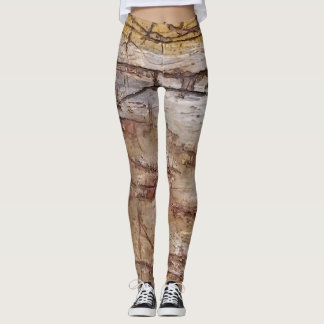 Oude rotskunst in aardse tinten leggings