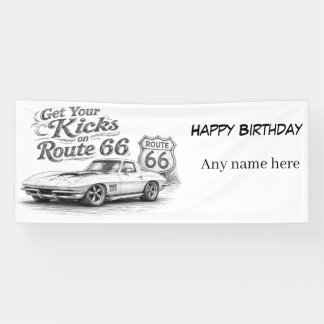 Oude Route 66 Aanpasbare Banner