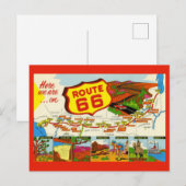 Oude Route 66 Briefkaart (Voorkant / Achterkant)