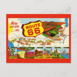 Oude Route 66 Briefkaart