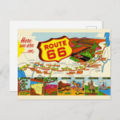 Oude Route 66 Briefkaart (Voorkant / Achterkant)