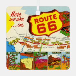 Oude Route 66 Metalen Ornament