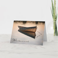 Oude Row Boat op Calm Lake Sympathie