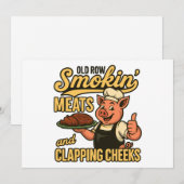 Oude Row Roken Vlees en klappende wangen Kaart (Voorkant / Achterkant)