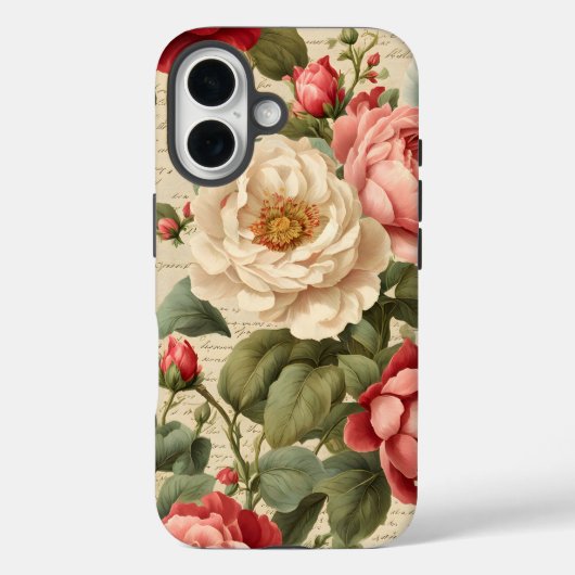 Oude Roze Junk Journal Pagina Case-Mate iPhone Case (Achterkant)