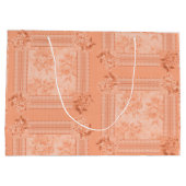 Oude Roze Kant Vervagende Rozen Groot Cadeauzakje (Achterkant)