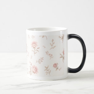 Oude Roze Roos Bloemmotief Koffiemok Magische Mok