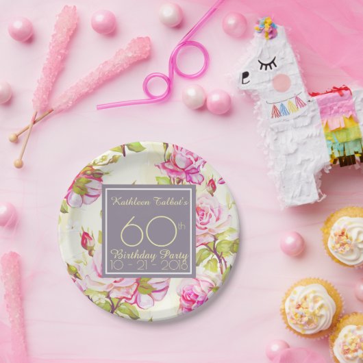 Oude Rozen 60e Bord op jaarpapier (Feest)