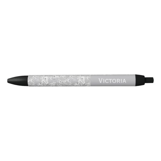 Oude Rozen Aangepaste Naam Blauwe Inkt Pen (Voorkant)