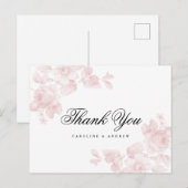 Oude rozen botanische dankuwkaart briefkaart (Voorkant / Achterkant)