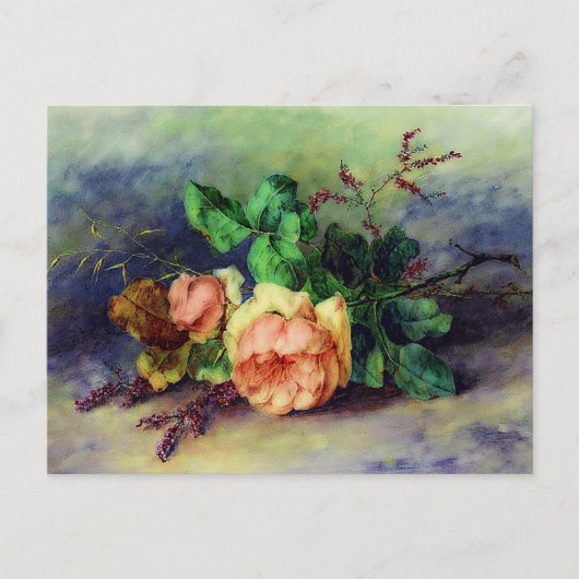 Oude rozen briefkaart (Voorkant)