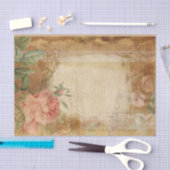 Oude rozen en kant tissuepapier (Craft)