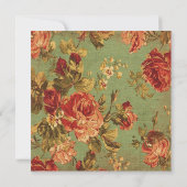 Oude Rozen op Green Square Note Kaart gepersonalis (Achterkant)