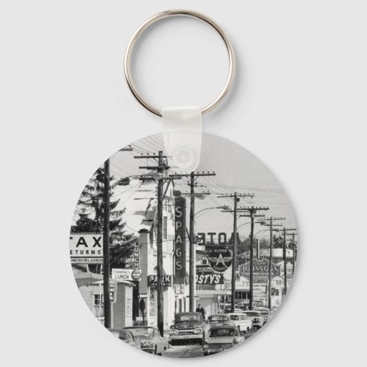 Oude Rt. 9 SPAGS in shrewsbury Ma Sleutelhanger (Voorkant)