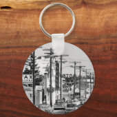 Oude Rt. 9 SPAGS in shrewsbury Ma Sleutelhanger (Voorkant)