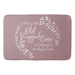 Oude Rugged Cross Bath Mat