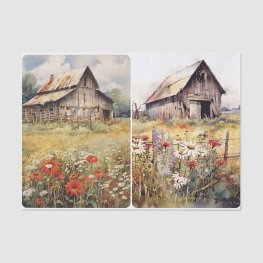 Oude ruige schuren tissuepapier (Voorkant)