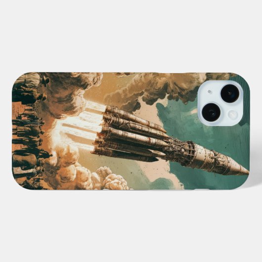 Oude Ruimteschip Lancering Case-Mate iPhone Case (Achterkant (horizontaal))