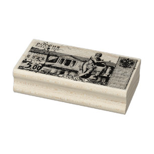 Oude Russische postzegel Rubberstempel