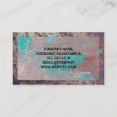 Oude Rusted Metal-rand | Grunge Textuur Achtergron Visitekaartje (Achterkant)