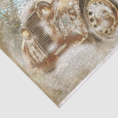 Oude Rusted Renault Juvaquatre Van Decoupage Tissuepapier (Detail)