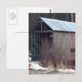 Oude Rustic Covered Bridge Briefkaart (Voorkant / Achterkant)