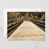 Oude Rustieke Houten Brug Briefkaart (Voorkant / Achterkant)