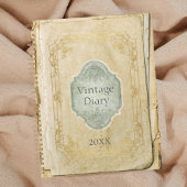 Oude rustieke papieren dagboek kalender planner
