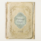 Oude rustieke papieren dagboek kalender planner (Voorkant)